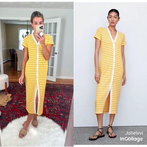 Mango Dresses & Skirts - Mango Striped jersey dress